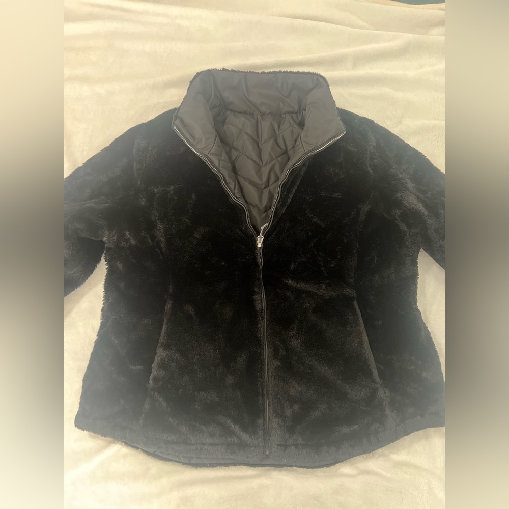 REVERSIBLE! Free Country coat fur/waterproof 1X - Picture 2 of 5